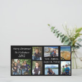 Kerst Kaart - Zwarte achtergrond (Staand voorkant)