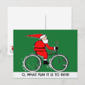 Kerst-Kaarten fietsen Feestdagenkaart (Voorkant / Achterkant)