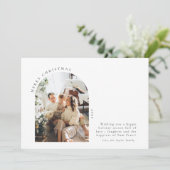 Kerst Kaarten | Minimalistische foto vakantie kaar (Staand voorkant)