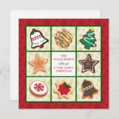 Kerst-Kaarten voor bakkerij Feestdagenkaart (Voorkant / Achterkant)