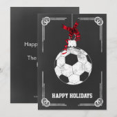 kerst-Kaarten voor kerstvoetballer Feestdagenkaart (Voorkant / Achterkant)