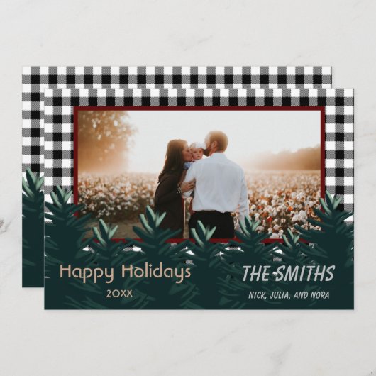 Kerst Kaarten, Woodland Kerstkaart Kaart (Voorkant / Achterkant)