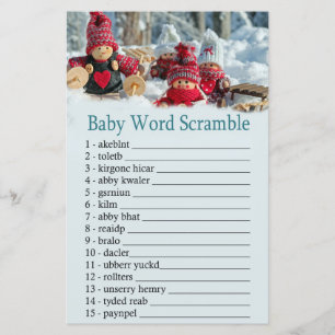 kerst kabouter Baby woord omdraai spel