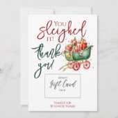 Kerst Kado Slede Giftcard Houder Feestdagenkaart (Voorkant)