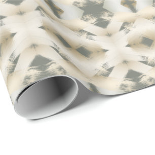 Kerst Kaleidoscoop Gold Brush Strokes Cadeaupapier