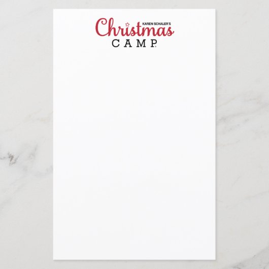 Kerst Kamp Stationery | BRIEFPAPIER VOOR KERSTMIS (Voorkant)