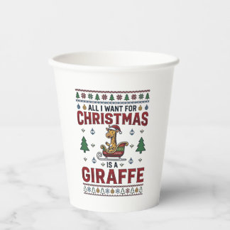 Kerst Kangoeroe Slee Fun Holiday T-Shirt Des Papieren Bekers