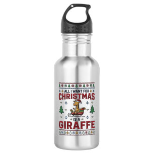 Kerst Kangoeroe Slee Fun Holiday T-Shirt Des Waterfles