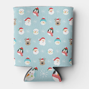 Kerst Karakter Hoofden: Feestelijke Wrap Blikjeskoeler