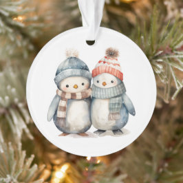 Kerst Karakters Pinguïn Acryl Ornament
