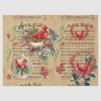 Kerst Kardinaal Decoupage Papier