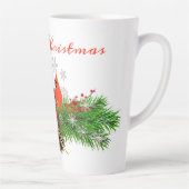 Kerst Kardinaal en Groen Latte Mok (Rechts)