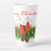 Kerst Kardinaal en Groene Latte Mok