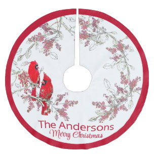 kerst kardinaal geborsteld polyester boom rok kerstboom rok