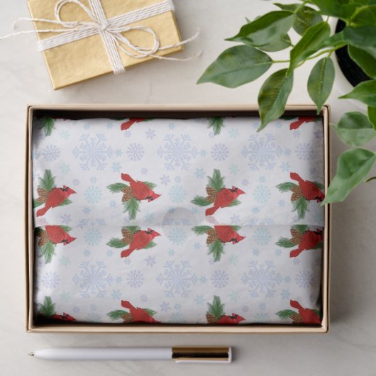 Kerst Kardinaal patroon weefsel papier (Geschenk)