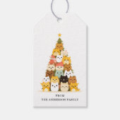 Kerst Kat Cadeau Labels Cadeaulabel (Voorkant)