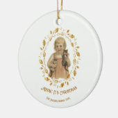 Kerst Kat Keramisch Ornament (Links)