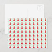 Kerst kat kitten patroon feestdagenkaart (Voorkant / Achterkant)