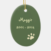  Kerst Kat Memorial Ornament (Achterkant)