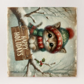 Kerst Kat puzzel (Horizontaal)