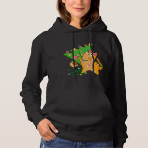 Kerst Kat Sinaasappel Tabby met Zoomies kerstboom Hoodie