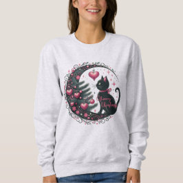 Kerst Kat sweatshirt Wit zacht dames