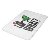Kerst Kat Tipping Xmas Boom Grappig Badmat (Gekanteld)