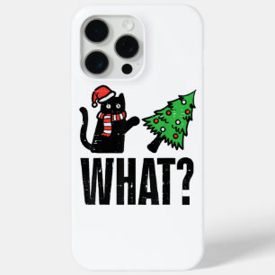 Kerst Kat Tipping Xmas Boom Grappig iPhone 15 Pro Max Hoesje
