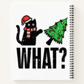 Kerst Kat Tipping Xmas Boom Grappig Notitieboek (Achterkant)