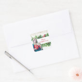 Kerst Katholieke Maagd Maria Religieus Vierkante Sticker (Envelop)