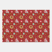 Kerst Katten en Feestelijke Decoraties Rood Inpakpapier Vel (Voorkant 2)