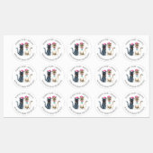 Kerst Katten Gepersonaliseerde Gift Wrapping Label (Vel)