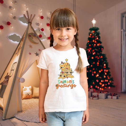 Kerst Katten Humor Kinder T-shirt