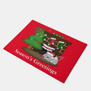 Kerst Katten Vakantie leuke deurmat