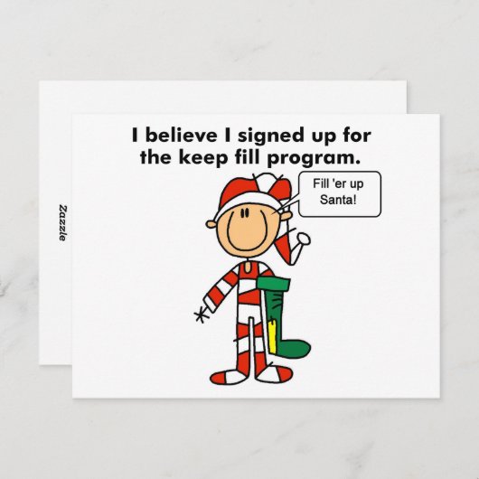 Kerst Keep Fill Programma Tshirts en Geschenken (Voorkant / Achterkant)