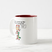 Kerst Keep Fill Programma Tshirts en Geschenken Tweekleurige Koffiemok (Voorkant links)