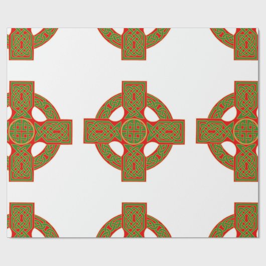 Kerst Keltische knoop inpakpapier (Vlak)