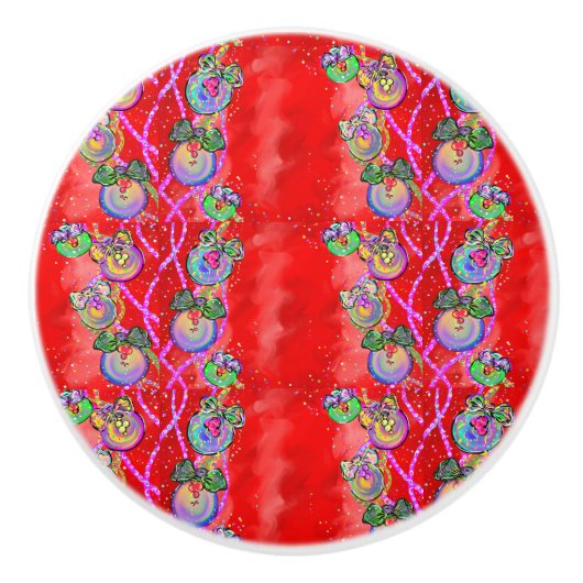 KERST KERAMISCHE KNOP (Voorkant)