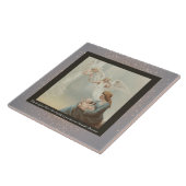 Kerst Keramische Tegel + wensen Tegeltje (Zijkant)