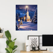 Kerst Kerk Poster (Thuiskantoor)