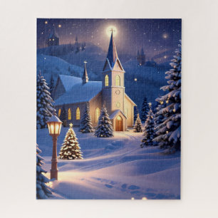 Kerst Kerk Puzzel Legpuzzel