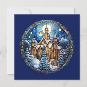 Kerst Kerk Wenskaart Feestdagenkaart
