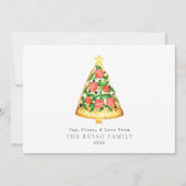 Kerst Kermis Pizza Liefde Feestdagenkaart (Voorkant)