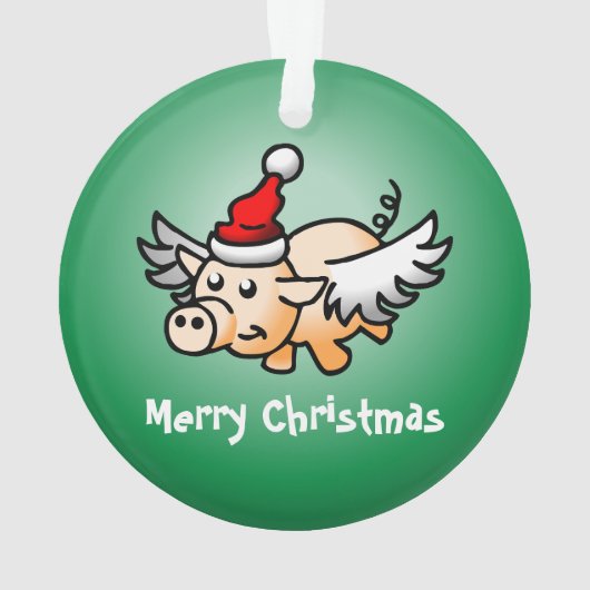 Kerst-kerst-acrylversiering voor vliegen ornament (achterkant)