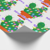 kerst - kerst cactus cadeaupapier (Hoek)