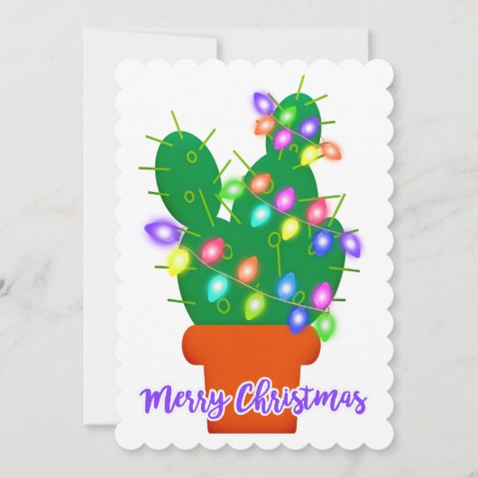 kerst - kerst cactus kaart (Voorkant)