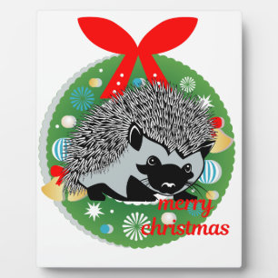 kerst kerst egel fotoplaat