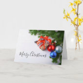 Kerst-kerst Evergreen - kerstversiering - Gift Kaart (Gele Bloem)