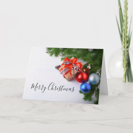 Kerst-kerst Evergreen - kerstversiering - Gift Kaart (Voorkant)