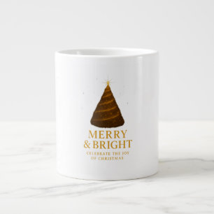 Kerst Kerst Kerst Gouden Glitter Reuzenmok Extra Grote Beker